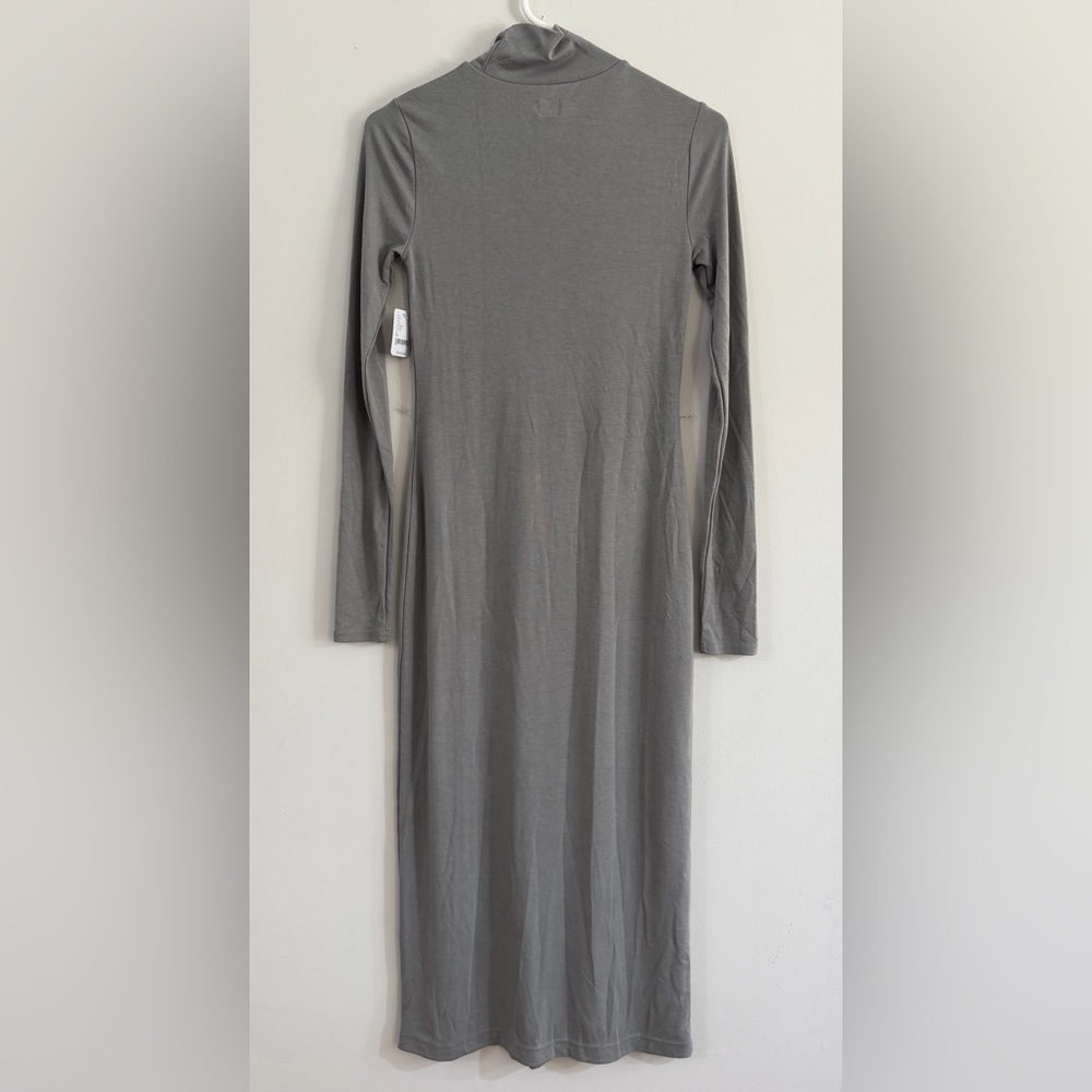 NWT Free People Free-est Women's XS Good Feels Mock Neck Midi Dress Gray Tube - Picture 8 of 11